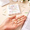 48Pcs 12 Colors Glass Rondelle Beaded Connector Charms PALLOY-TA00138-5