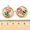 304 Stainless Steel Enamel Pendants STAS-B084-05G-02-3