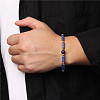Natural Lapis Lazuli Beads Stretch Bracelets for Men Women ZE2494-8-2
