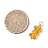 3Pcs 3 Styles Natural Amber Nuggets Pendants PALLOY-JF04851-2