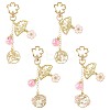 Alloy Enamel Pendant Keychains HJEW-FS00052-04-2