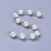 Handmade Dyed Glass Pearl Beaded Chains AJEW-JB00486-01-2