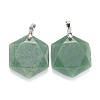Natural Green Aventurine Pendants G-E487-95E-2