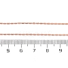 Brass Column Link Chain Necklaces for Women NJEW-D302-05RG-3