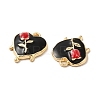 Rack Plating Alloy Enamel Pendants LS-ENAM-O050-05G-A-2