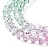 10 Strands Transparent Gradient Color Glass Beads Strands GLAA-CJ0002-09A-11