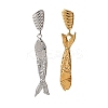 Fish 304 Stainless Steel Dangle Stud Earrings EJEW-A140-01GP-4