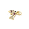 Brass Micro Pave Cubic Zirconia Charms ZIRC-I356-13G-02-2