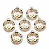 Brass Micro Pave Cubic Zirconia Charms LS-KK-Q277-074-NF-1