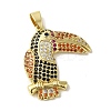 Brass Micro Pave Cubic Zirconia Pendants KK-C058-11G-1