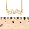 304 Stainless Steel Chemical Symbol Pendant Necklaces NJEW-Z073-03G-06-5