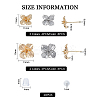 SUPERFINDINGS 16Pcs 4 Style Brass Stud Earring Findings KK-FH0005-02-2