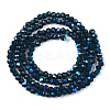 Electroplate Opaque Solid Color Glass Beads Strands EGLA-A034-P3mm-L07-2