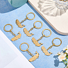6Pcs Whale Stainless Steel Pendants Keychain KEYC-BBC0001-12B-3