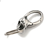 Tibetan Style 316 Surgical Stainless Steel Fittings with 304 Stainless Steel Key Ring FIND-Q101-16AS-2