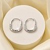Brass Cubic Zirconia Hoop Earrings EJEW-M048-07P-1