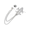 Vintage Fleur De Lis Alloy Hanging Chain Brooches JEWB-NH0001-02P-2