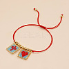 Bohemian Glass Seed Bead Charm Bracelets VG9637-1-1