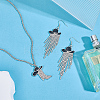 Iron Pendant Necklaces & Alloy Dangle Earring Sets SJEW-UN00005-2