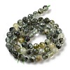 Natural Prehnite Beads Strands X-G-G140-A19-08-3