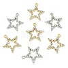 20Pcs 2 Colors Alloy Rhinestone Pendants ALRI-YW0001-26-1