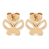 PVD Vacuum Plating 304 Stainless Steel Stud Earrings for Women EJEW-A048-48B-G-1