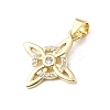 Brass Micro Pave Clear Cubic Zirconia Pendants KK-E799-06D-G-2