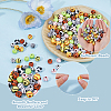 160Pcs 8 Colors Opaque Acrylic Beads MACR-DC0001-13-5