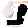 2 Rolls 2 Colors Polyester-cotton Rabbit Wool Fabrics DIY-TA0012-64-4