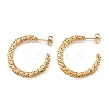 304 Stainless Steel Woven C-Shaped Stud Earrings EJEW-P324-07G-4