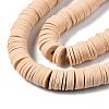 Flat Round Handmade Polymer Clay Beads CLAY-R067-12mm-53-4