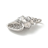 Brass Micro Pave Clear Cubic Zirconia Pendants KK-U046-02P-06-2