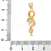 Brass Micro Pave Cubic Zirconia Enamel Pendants KK-D354-04G-D-3