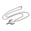 201 Stainless Steel Black Enamel Moon Goddess Pendant Necklaces NJEW-H065-10P-2