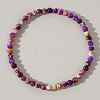 Dyed Natural Imperial Jasper Round Beaded Stretch Bohemian Bracelets OI9972-8-2