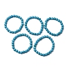 Synthetic Turquoise Round Beaded Stretch Bracelets BJEW-F203-02-1