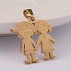 Lover Ion Plating(IP) 304 Stainless Steel Pendants STAS-M245-03G-1