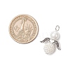 50Pcs Acrylic Imitation Pearl & Glass Pearl Pendants PALLOY-JF04038-02-2