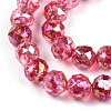 Transparent Electroplate Glass Beads Strands EGLA-N006-077G-3