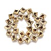 Electroplate Glass Beads Strands EGLA-T021-24G-2