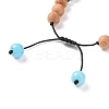 Wooden Braided Bead Bracelets Sets BJEW-JB09066-4