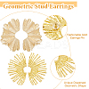 4 Pairs 4 Style Alloy Stud Earrings EJEW-FI0002-66-4