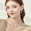 64Pcs 8 Colors Glass Pendants PALLOY-HY00060-6