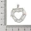 Brass Micro Pave Cubic Zirconia Pendants KK-U047-22P-3