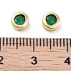 Brass with Single Cubic Zirconia Slide Charms LS-KK-C051-27G-02-3