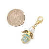 Luminous Acrylic & Handmade Glass Seed Beaded Pendants Decorations HJEW-MZ00379-05-3