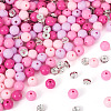 200Pcs 4 Colors Opaque Acrylic Beads MACR-TA0002-53-3