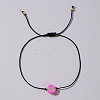 Fruit Pitaya Polymer Clay Braided Bead Bracelets LP5577-2-1