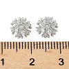 Brass Micro Pave Clear Cubic Zirconia Bead Caps KK-V015-32P-2