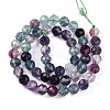 Natural Rainbow Fluorite Beads Strands G-T140-22B-3